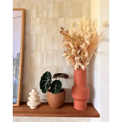 Aelle Carrelage Carrelage sol / mur effet zellige bejmat marocain 5X15 cm crème mate 5X15 cm COCO CANVAS MATT