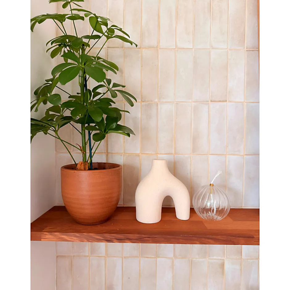 Aelle Carrelage Carrelage sol / mur effet zellige bejmat marocain 5X15 cm crème mate 5X15 cm COCO CANVAS MATT