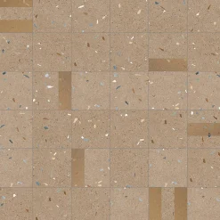 Carrelage sol / mur effet terrazzo 20x20 cm Croccante Eclair Nuez - Patchwork(vendu par boite de 1m2)-Eiffel art construction New