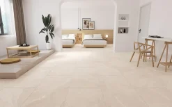 Carrelage sol / mur effet marbre beige LAGOM SAND l.60 x L.120 cm Mat-Limcaro New