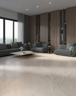 Carrelage sol / mur effet marbre beige LAGOM SAND l.60 x L.120 cm Mat-Limcaro New