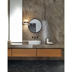 Aelle Carrelage Carrelage sol / mur effet marbre beun et gris 60x120 cm - SCULTOREA River grey J650