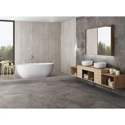 Carrelage sol / mur effet bois bambou à relief 60x120 cm ARTWOOD RIBBON GREY-Aelle Carrelage Hot