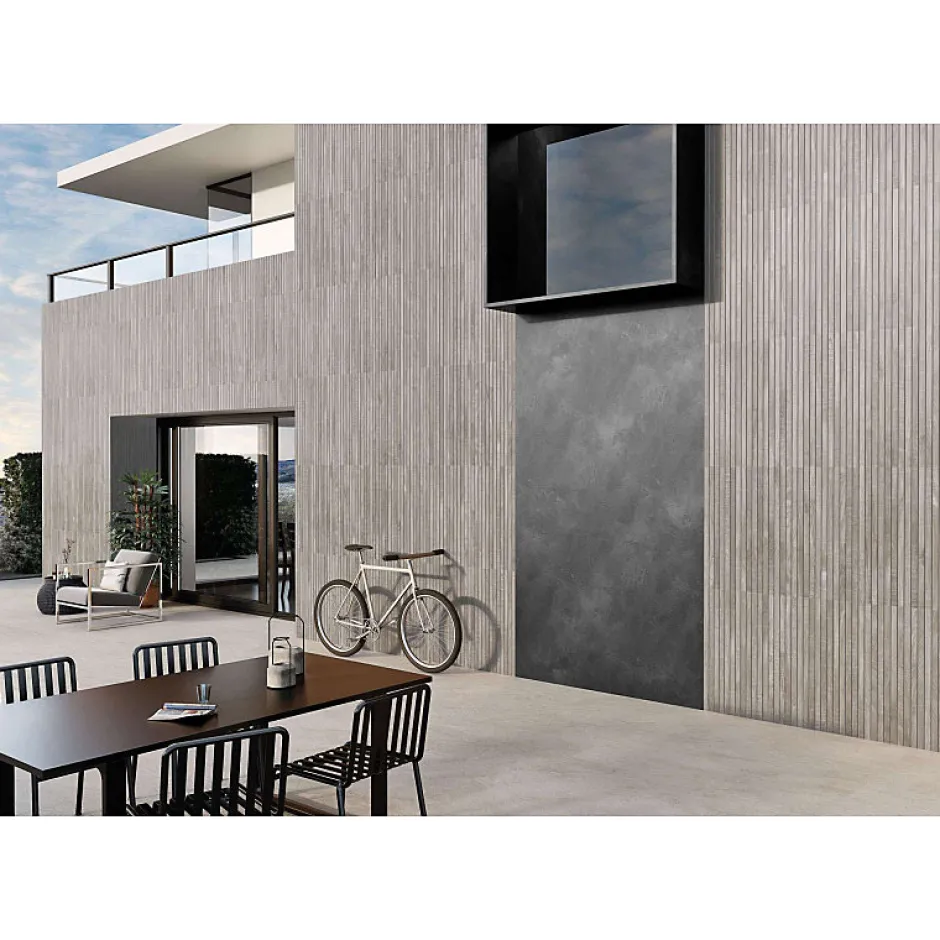 Carrelage sol / mur effet bois bambou à relief 60x120 cm ARTWOOD RIBBON GREY-Aelle Carrelage Hot