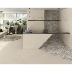 Carrelage sol / mur effet béton beige 60x60 cm NASSAU CREMA-Aelle Carrelage Discount