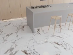 Limcaro Carrelage sol / mur effet marbre beige PAONAZZO BRILLANT l.60 x L.120 cm Brillant