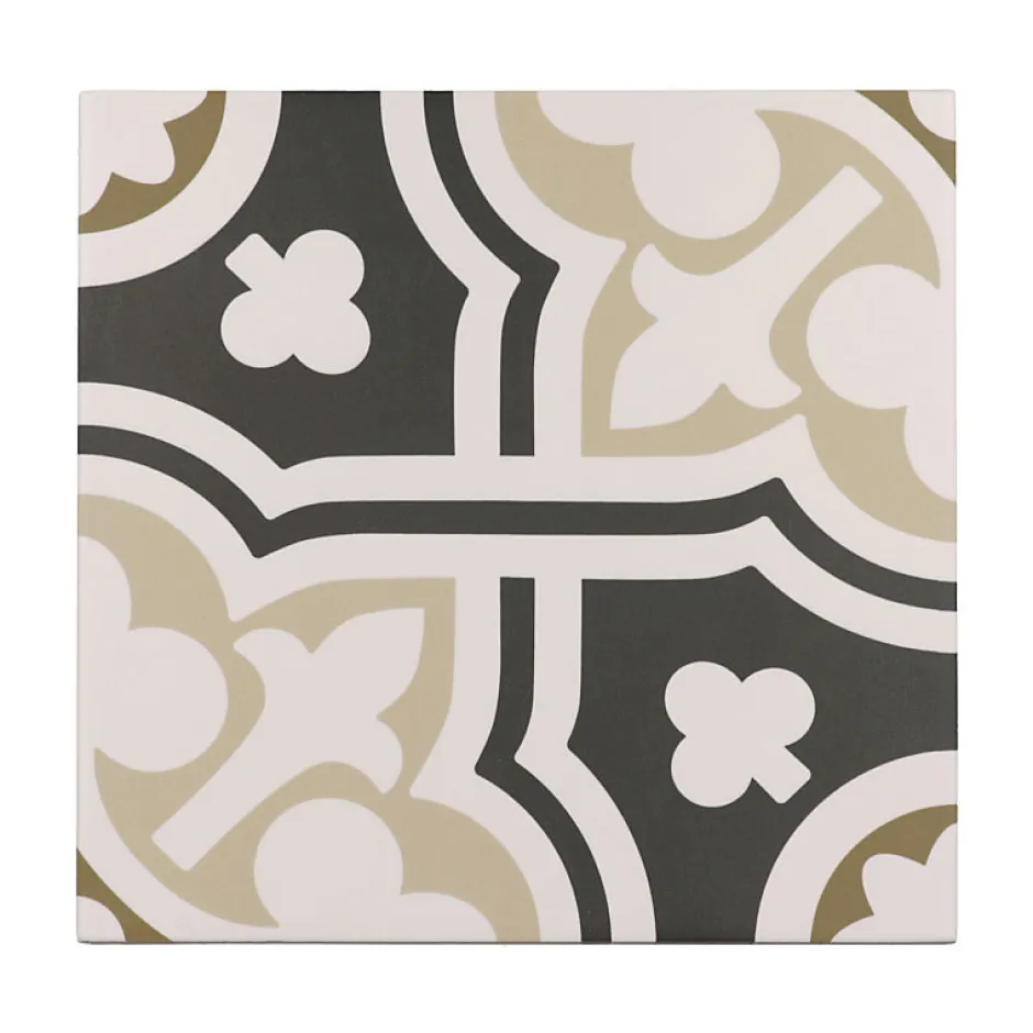 Carrelage sol / mur effet ciment à motif 20x20 cm RIVOLI - PLAZA GRIS-Aelle Carrelage Discount