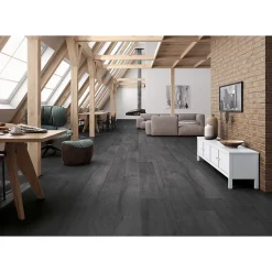 Eiffel art construction Carrelage sol / mur effet bois 20x120 cm ARTWOOD BLACK(vendu par boite de 1.44m2)