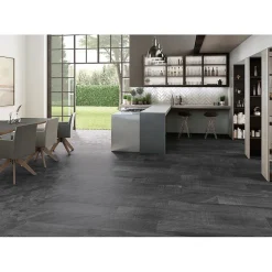 Eiffel art construction Carrelage sol / mur effet bois 20x120 cm ARTWOOD BLACK(vendu par boite de 1.44m2)