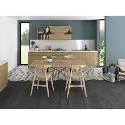 Eiffel art construction Carrelage sol / mur effet bois 20x120 cm ARTWOOD BLACK(vendu par boite de 1.44m2)