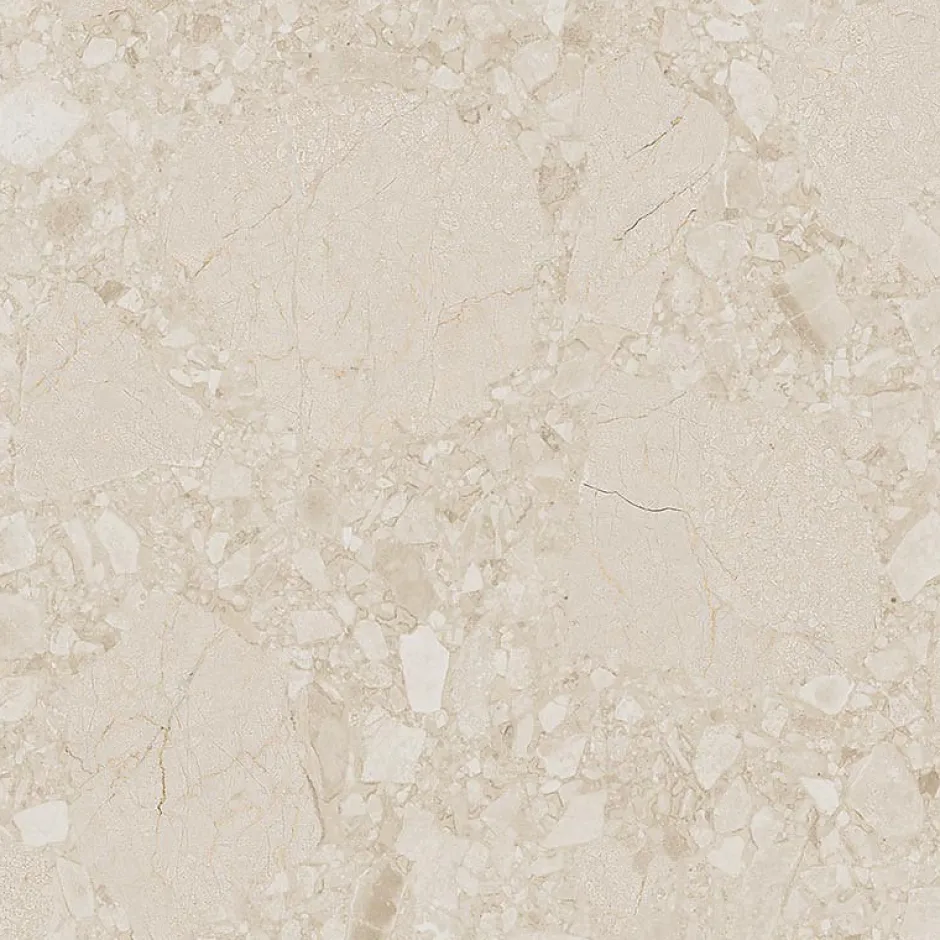 Aelle Carrelage Carrelage sol / mur effet terrazzo beige 60x60 cm CREAM R BEACH