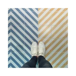 Carrelage sol / mur effet ciment jaune 20x20 cm MAORI GOROKA JAUNE-Aelle Carrelage Best