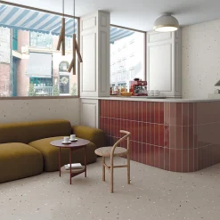 Eiffel art construction Carrelage sol / mur effet terrazzo 60x120 cm Croccante-R Sesamo(vendu par boite de 1.44m2)