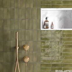 Carrelage sol / mur effet zellige bejmat marocain 5X15 cm vert mate 5X15 cm COCO VERD MATT-Aelle Carrelage Sale