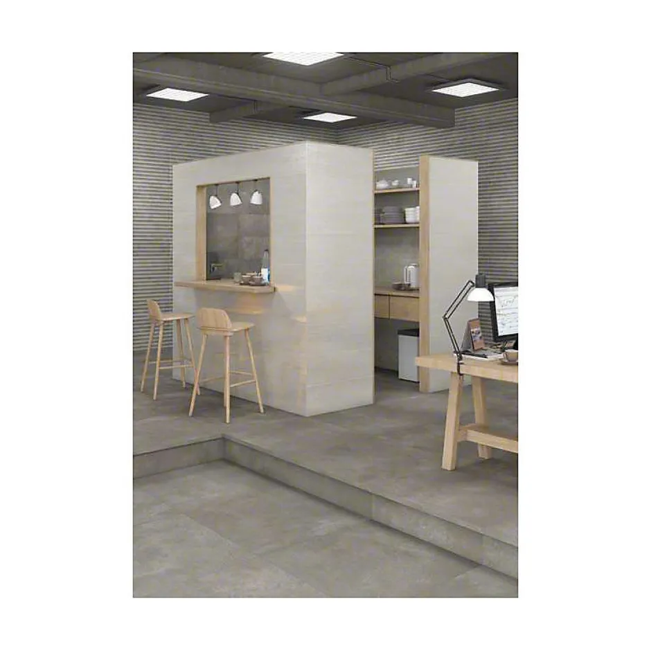 Carrelage sol / mur effet béton gris anthracite 80x80 cm RIFT GRAFTIO-Aelle Carrelage Discount