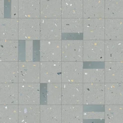 Eiffel art construction Carrelage sol / mur effet terrazzo 20x20 cm Croccante Eclair Arandano -Patchwork(vendu par boite de 1m2)