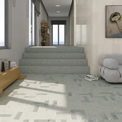 Eiffel art construction Carrelage sol / mur effet terrazzo 20x20 cm Croccante Eclair Arandano -Patchwork(vendu par boite de 1m2)