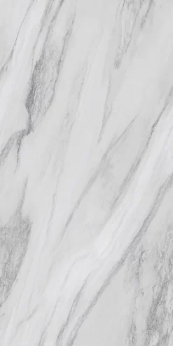 Carrelage sol / mur effet marbre blanc SHADOW GREY l.60 x L.120 cm Brillant-Limcaro Outlet