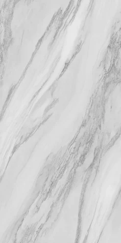 Carrelage sol / mur effet marbre blanc SHADOW GREY l.60 x L.120 cm Brillant-Limcaro Outlet