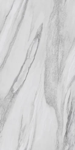 Carrelage sol / mur effet marbre blanc SHADOW GREY l.60 x L.120 cm Brillant-Limcaro Outlet