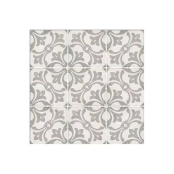 Aelle Carrelage Carrelage sol / mur effet ciment motif gris 20x20 cm ART NOUVEAU LA RAMBLA GREY