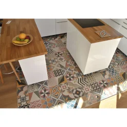 Carrelage sol / mur effet ciment 20x20 cm CAPRICE DECO PATCHWORK COLOURS (vendu par boite de 1m2)-Eiffel art construction Outlet