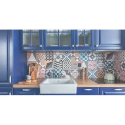 Carrelage sol / mur effet ciment 20x20 cm CAPRICE DECO PATCHWORK COLOURS (vendu par boite de 1m2)-Eiffel art construction Outlet