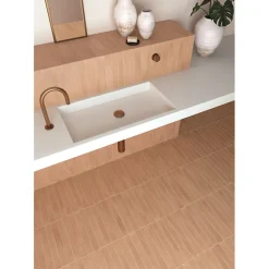 Aelle Carrelage Carrelage sol / mur effet terre cuite coloré terracotta 5x40 cm - CORSICA SUNDOWN CLAY