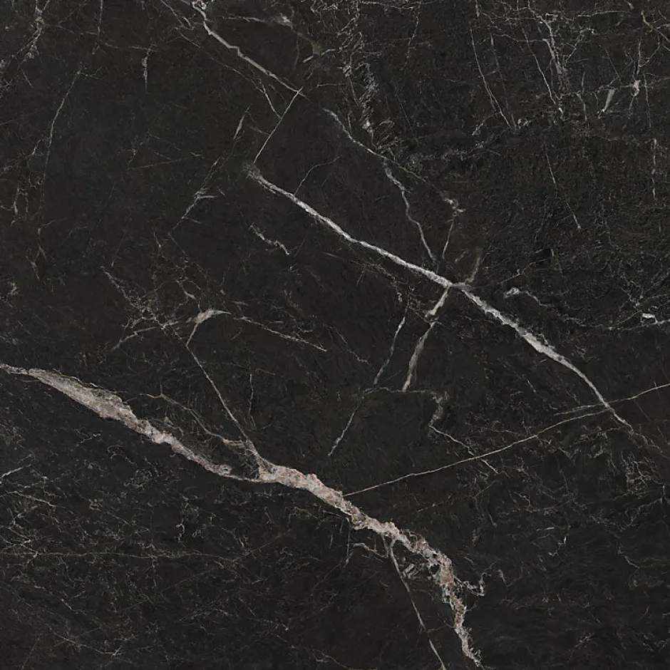 Aelle Carrelage Carrelage sol / mur effet marbre noir 120x120 cm mate - MYK- ST LAURENT