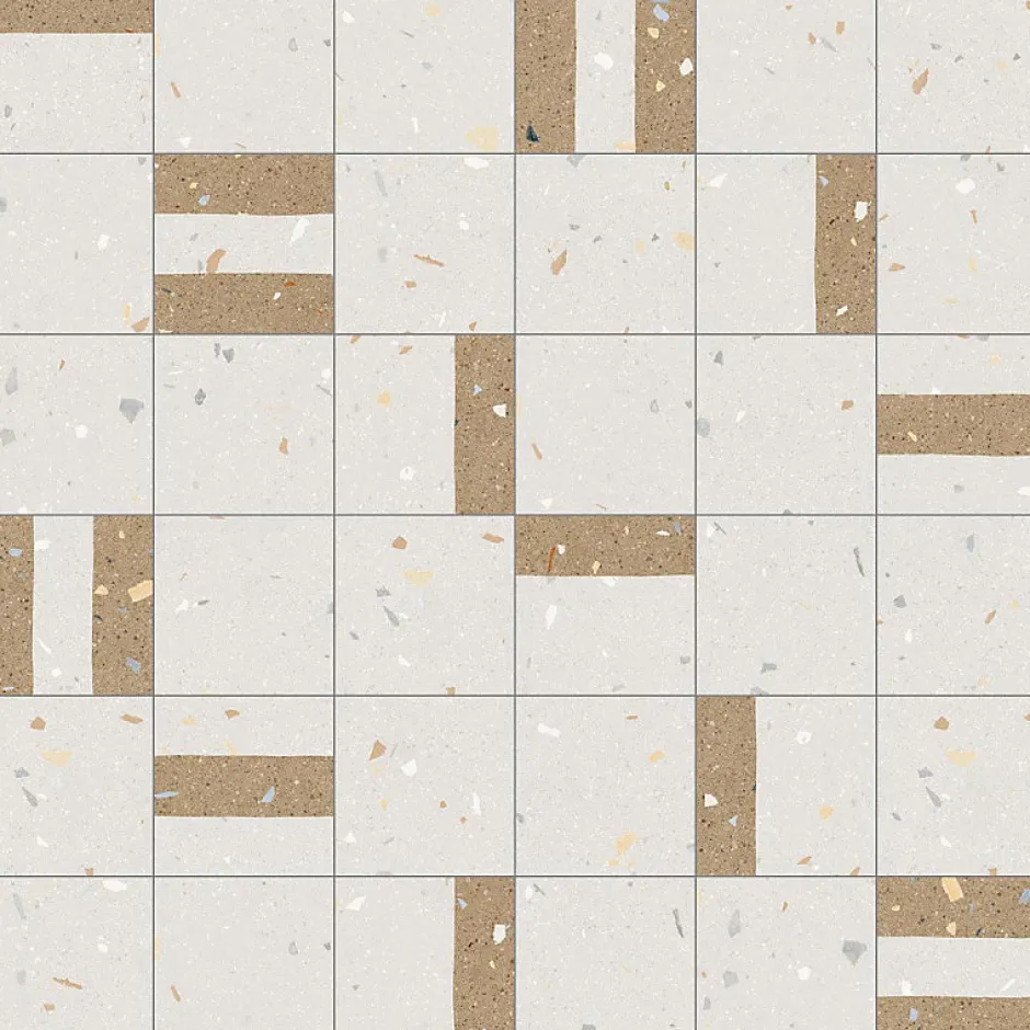 Carrelage sol / mur effet terrazzo 20x20 cm Croccante Granola Nuez(vendu par boite de 1m2)-Eiffel art construction Sale