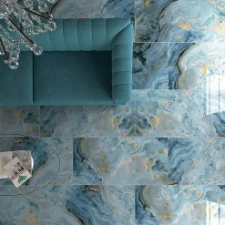 Limcaro Carrelage sol / mur effet marbre HYPNOS l.60 x L.120 cm Brillant