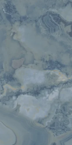 Limcaro Carrelage sol / mur effet marbre bleu ONI POLISHED BLUE l.60 x L.120 cm Brillant