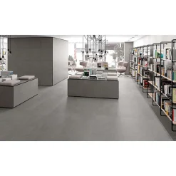 Carrelage sol / mur effet béton gris anthracite 120x120 cm NASSAU GRAFITO-Aelle Carrelage Outlet