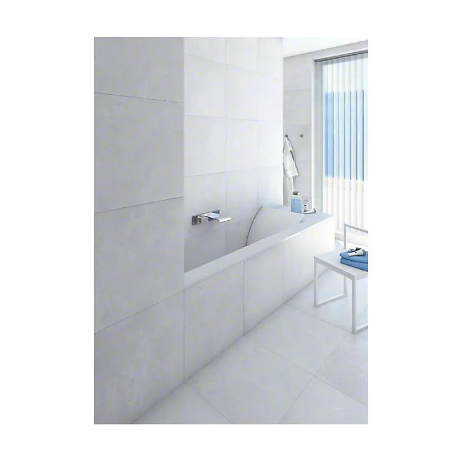 Aelle Carrelage Carrelage sol / mur effet béton 59,3x59,3cm blanc RIFT BLANCO