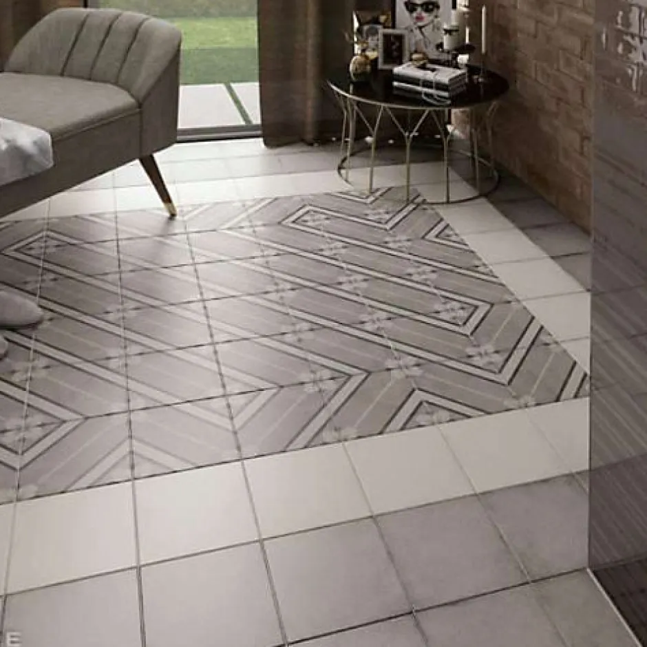 Aelle Carrelage Carrelage sol / mur effet béton 59,3x59,3cm blanc RIFT BLANCO