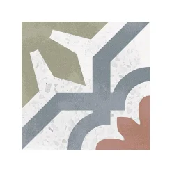 Eiffel art construction Carrelage sol / mur effet terrazzzo coloré à motif 20x20 cm STRACCIATELLA TARALLI (vendu par boite 1m2)