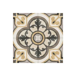 Aelle Carrelage Carrelage sol / mur effet ciment motif rosace 20x20 cm ART NOUVEAU MAJESTIC COLOUR