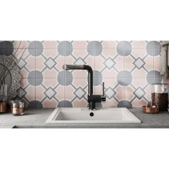 Eiffel art construction Carrelage sol / mur effet ciment 20x20 cm CAPRICE DECO SOLSTICE PASTEL(vendu par boite de 1m2)