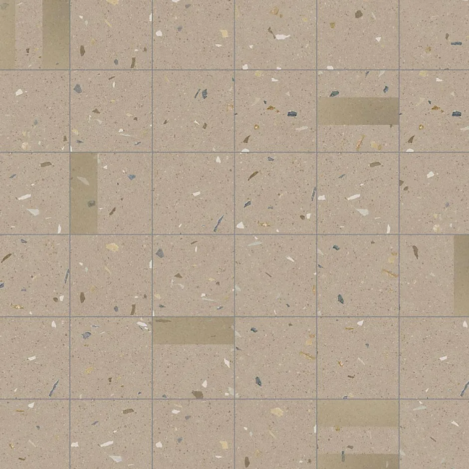 Carrelage sol / mur effet terrazzo 20x20 cm Croccante Eclair Avellana - Patchwork(vendu par boite de 1m2)-Eiffel art construction Clearance