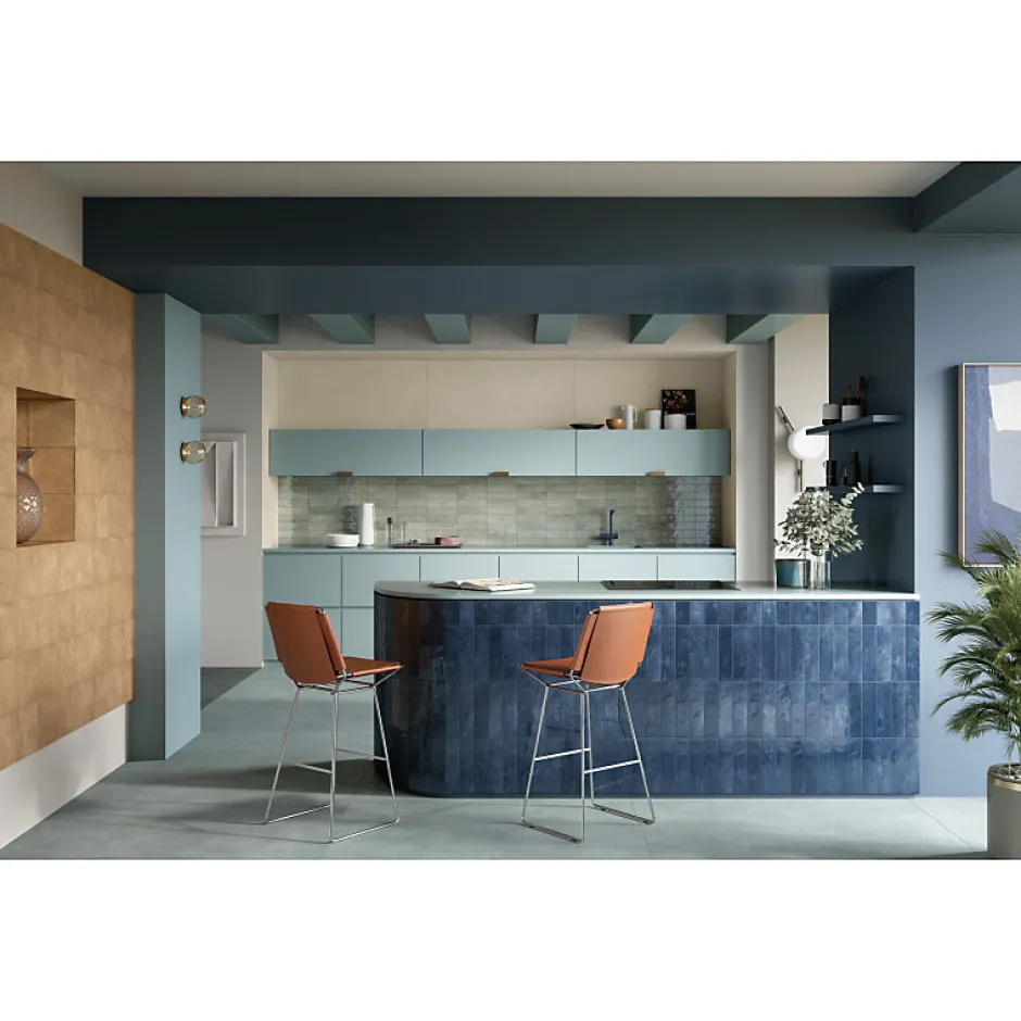 Aelle Carrelage Carrelage sol / mur faience effet zellige bleu foncé - Miniature SODA Blu Galassia J381