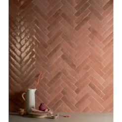 Carrelage sol / mur faience effet zellige rose - Miniature SODA Rosa Corallo J379-Aelle Carrelage Clearance