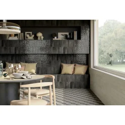 Carrelage sol / mur faience effet zellige noir - Miniature SODA Nero Magma J382-Aelle Carrelage New