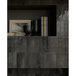 Carrelage sol / mur faience effet zellige noir - Miniature SODA Nero Magma J382-Aelle Carrelage New