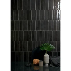 Carrelage sol / mur faience effet zellige noir - Miniature SODA Nero Magma J382-Aelle Carrelage New