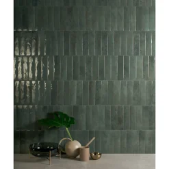 Carrelage sol / mur faience effet zellige vert foncé - Miniature SODA Verde Malva J378-Aelle Carrelage New