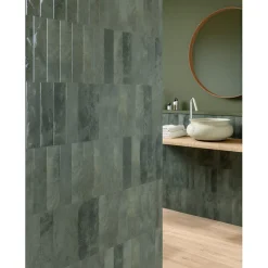 Carrelage sol / mur faience effet zellige vert foncé - Miniature SODA Verde Malva J378-Aelle Carrelage New