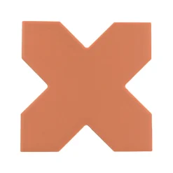 Carrelage sol / mur forme croix terracotta 12X12 cm PORTO CROSS WARM SIENA-Aelle Carrelage Best