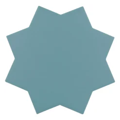 Aelle Carrelage Carrelage sol / mur forme étoile bleu 16,8x16,8 cm PORTO STAR AZURE