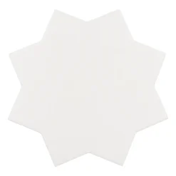 Carrelage sol / mur forme étoile blanc 16,8x16,8 cm PORTO STAR WHITE-Aelle Carrelage New