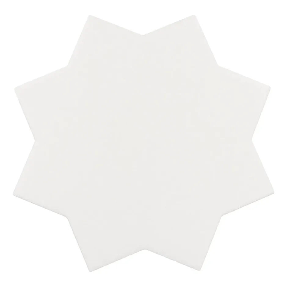 Carrelage sol / mur forme étoile blanc 16,8x16,8 cm PORTO STAR WHITE-Aelle Carrelage New